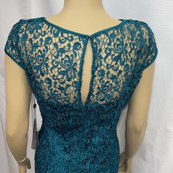 Adrianna Papell Lace Cap Sleeve Dress - Picture 9 of 13